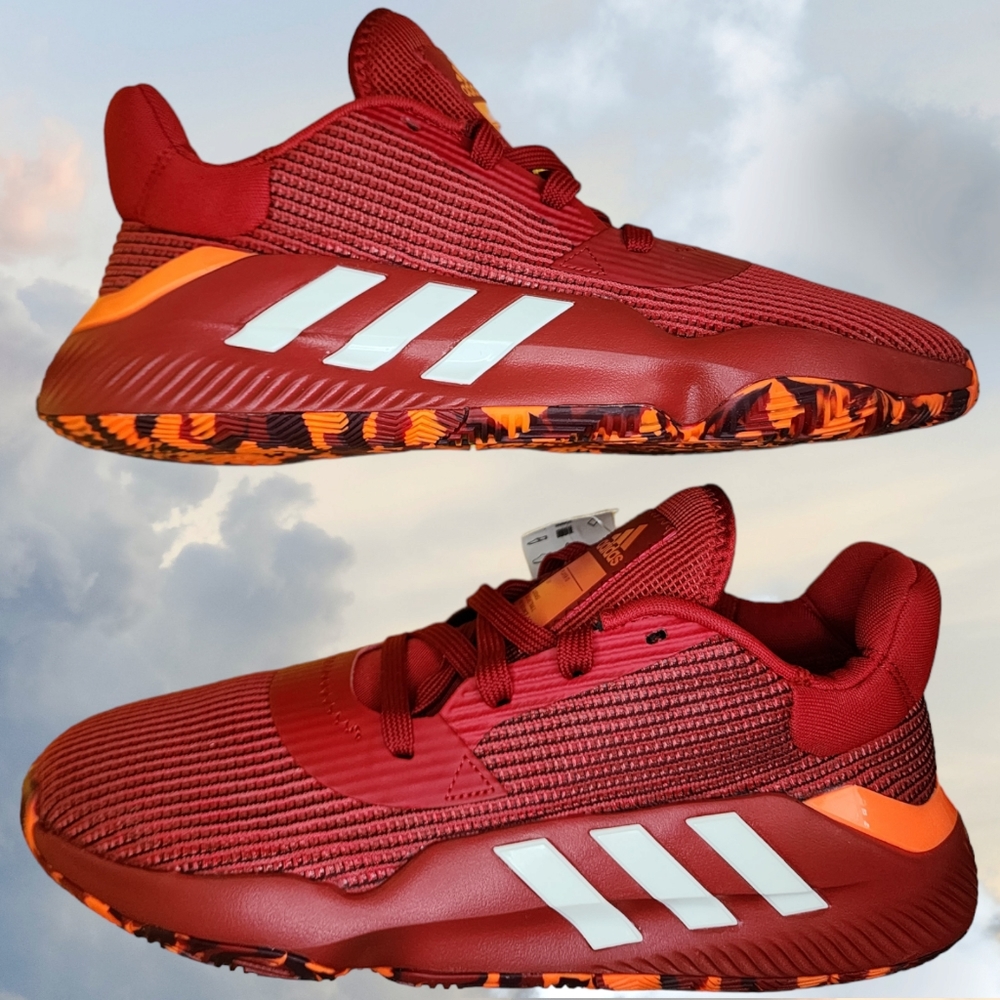 NWT Adidas Pro Bounce 2019 Low Cut EF0471 Basketball Red/white Sneakers Size 11 - Picture 6 of 14